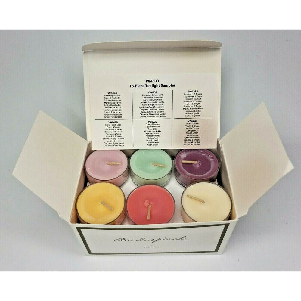 PartyLite 18 Pc Tealight Candle Set Be Inspired‎ New Box HTF P6F/P84033